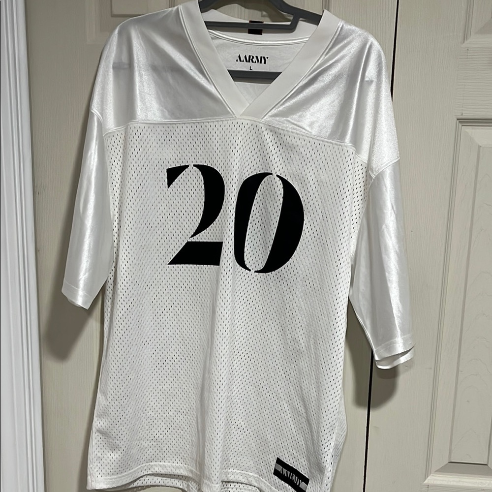 White Mesh Jersey with Number 20